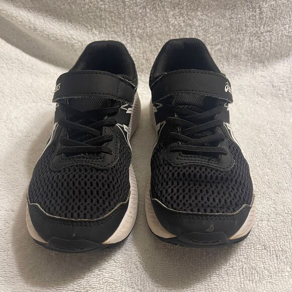 Asics Kids Boys Youth Contend 7 Black White Sneaker Running Shoes 1.5 - Picture 9 of 11